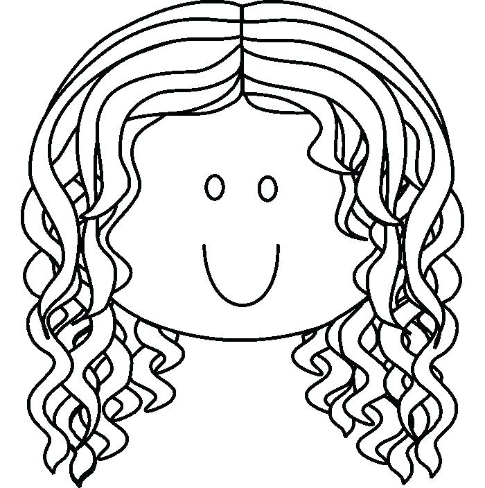 700x704 Girl Face Coloring Pages