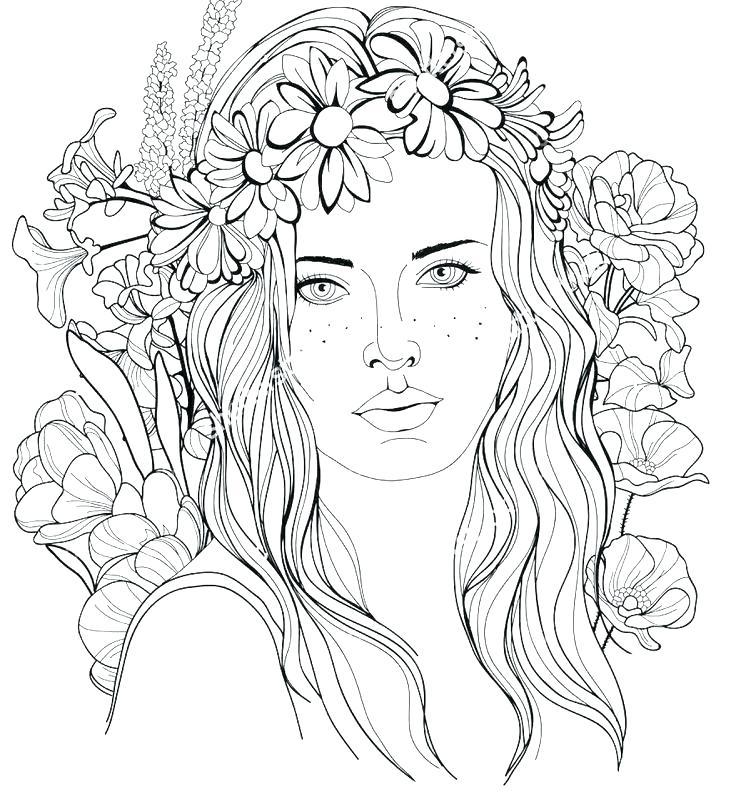 736x792 Girl Hair Coloring Pages Best Long Page Beautiful Women Photo
