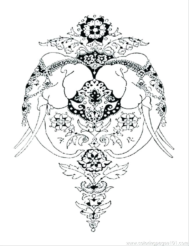 650x845 Indian Coloring Page