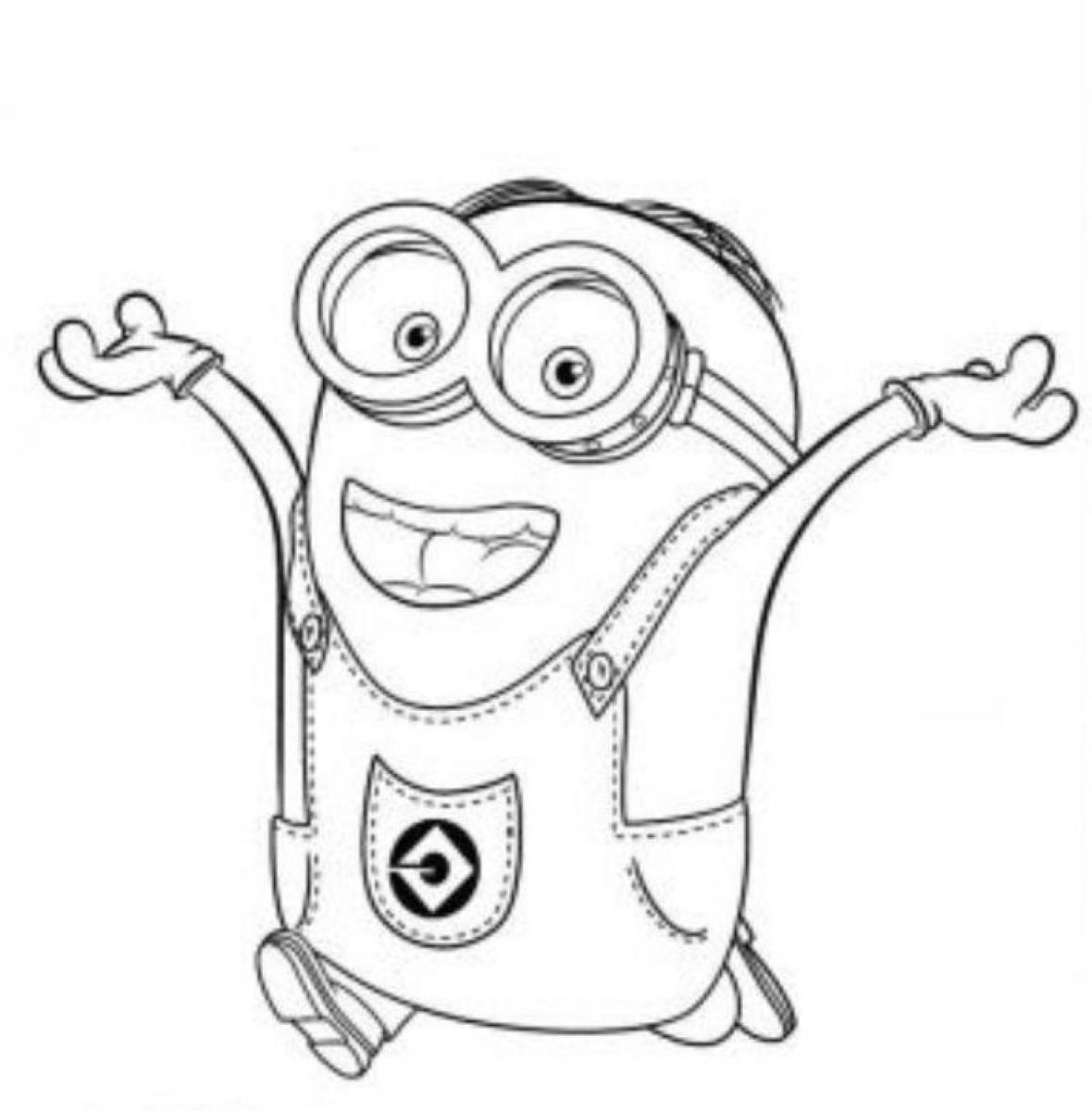 1180x1200 Minion Coloring Pages With Cute Bob And Bear Minions Page At Pdf