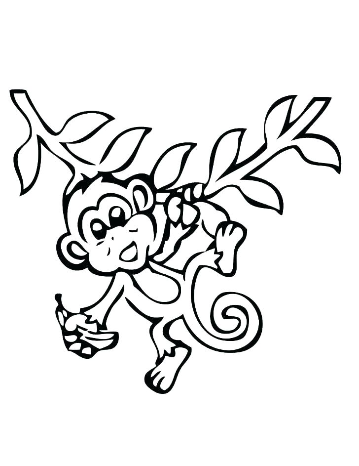 728x943 Five Little Monkeys Coloring Page S Baby Girl Monkey Coloring