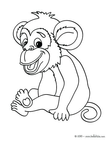 364x470 Monkey Color Page Monkey Picture To Color Coloring Page Animal