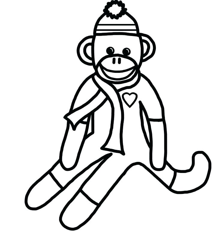 736x774 Monkeys Coloring Pages Funky Monkey Template Baby Girl Monkey