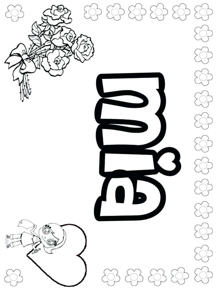 750x1000 Coloring Pages Girls Names