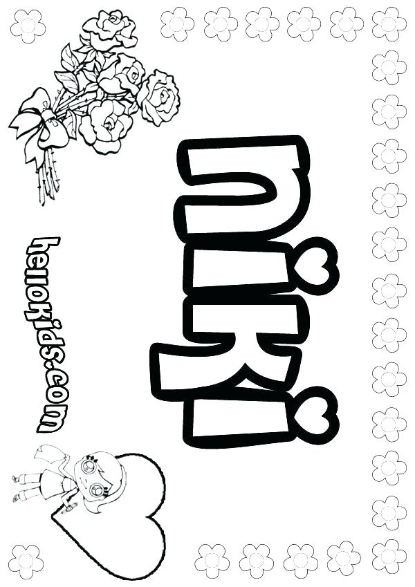600x849 Coloring Pages Names Custom Coloring Page From Your Name Coloring