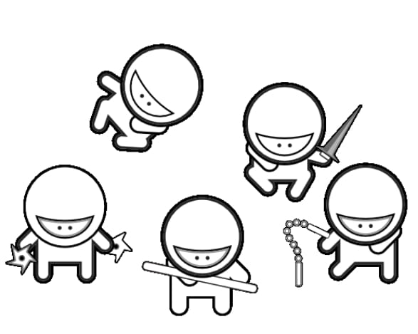 587x469 Print Download The Attractive Ninja Coloring Pages For Kids