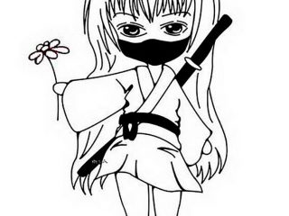 320x240 Girl Ninja Coloring Pages Coloring Pages Color In Drawings