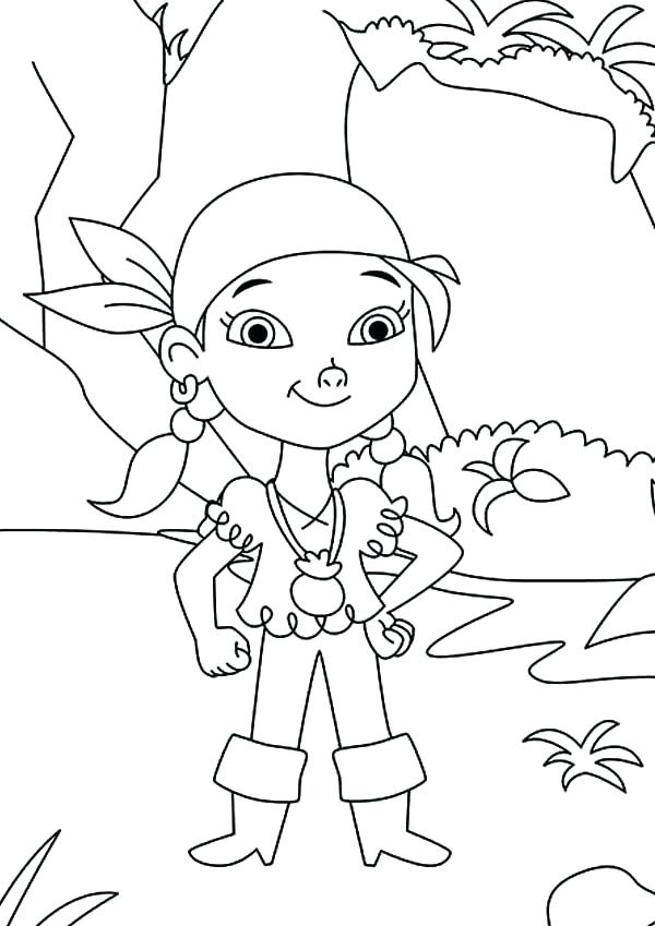 600x849 Pirate Color Page Girl Pirate Coloring Pages The Young Pirate Girl