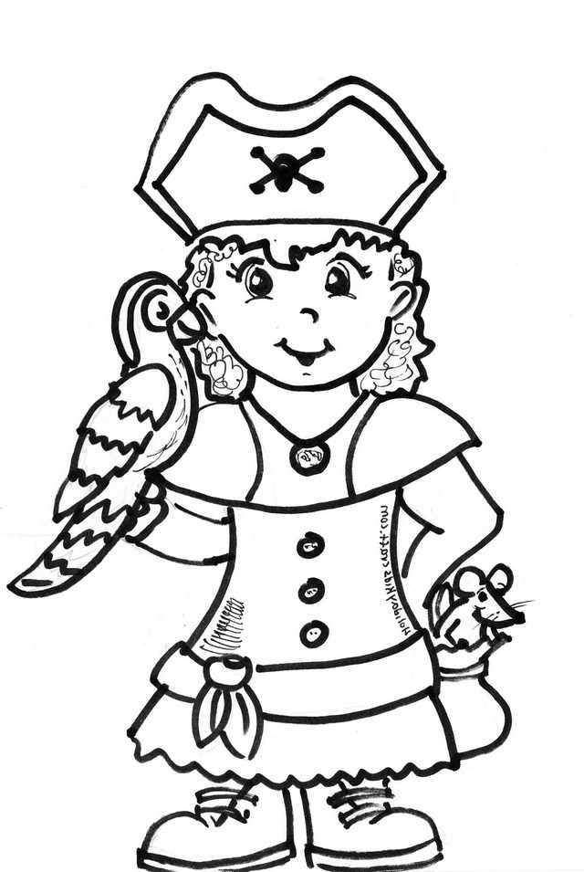 640x955 Girl Pirate Coloring Pages Interesting Design Ideas