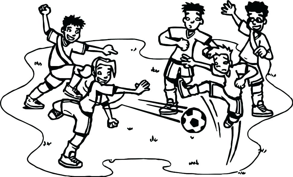 970x587 Coloring Page Soccer