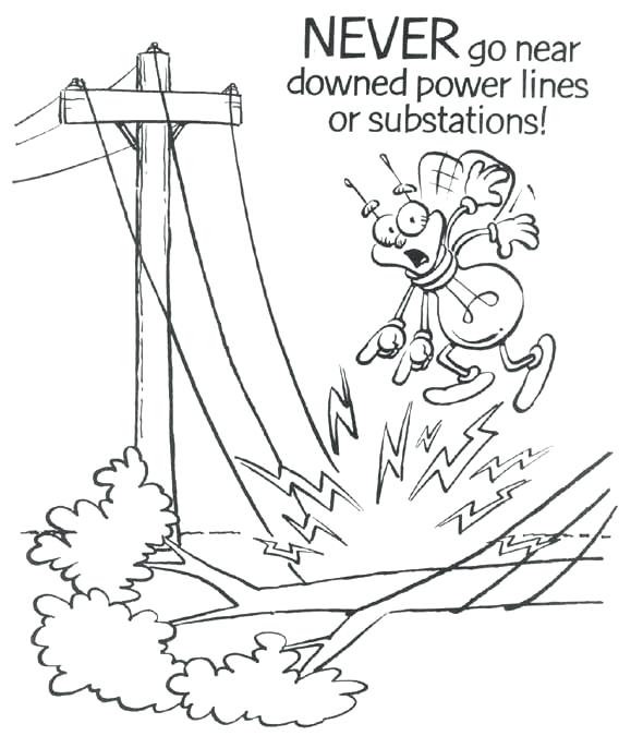 590x686 Electricity Coloring Pages Electricity Safety Colouring Pages Page