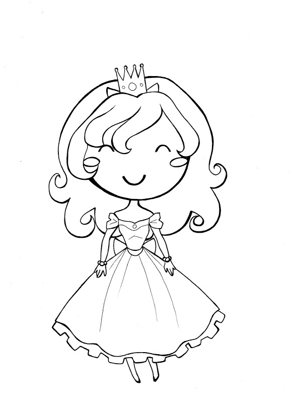 582x800 Little Girl Coloring Pages