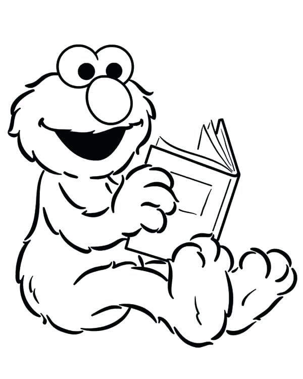 600x749 Printable Coloring Pages Baby Reading A Book In Sesame Street