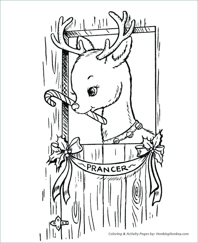 670x820 Santa And Reindeer Coloring Pages Girl Reindeer Coloring Pages