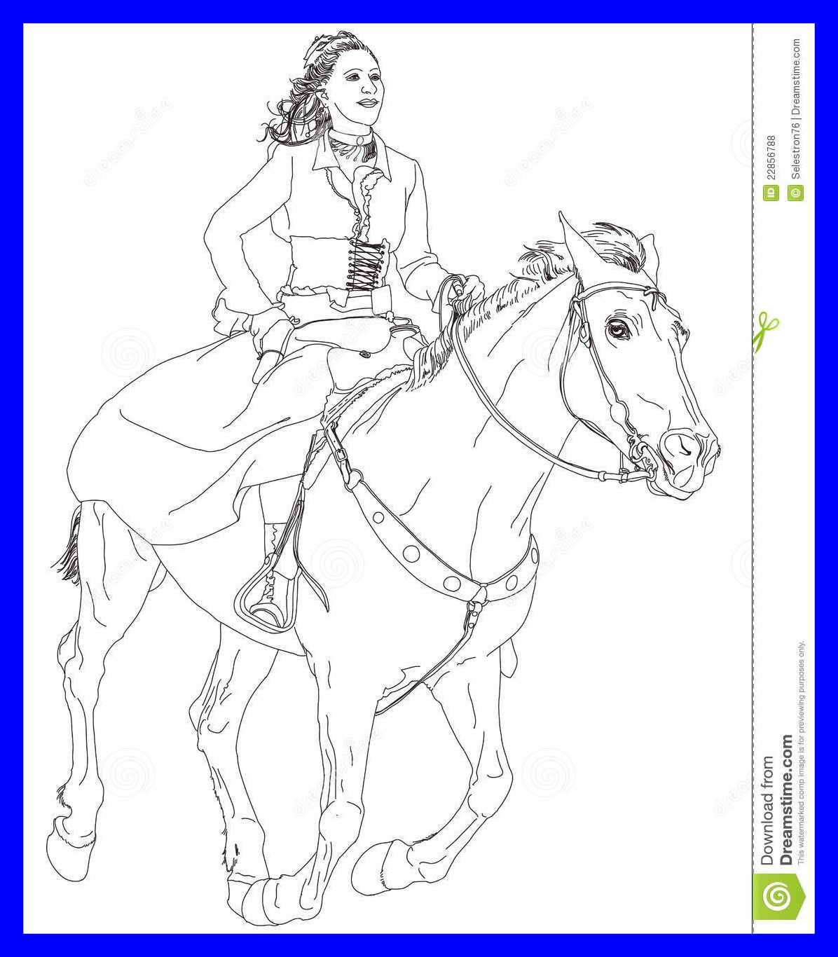 1196x1366 Incredible Girl Riding A Horse Stock Vector Illustration Of Female