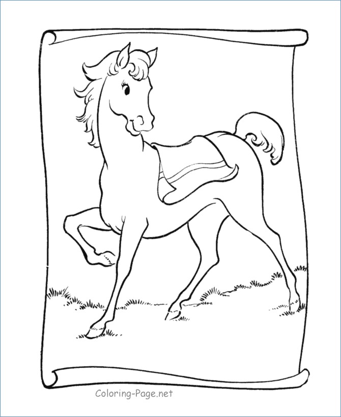 670x820 Little Girl Riding Horse Animal Coloring Pages
