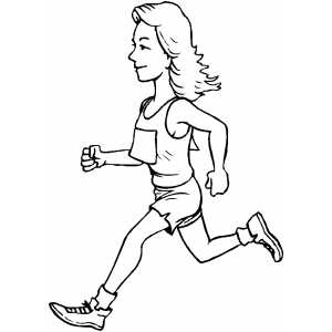 300x300 Runner Girl Coloring Page