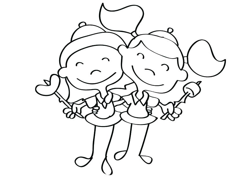 800x652 Coloring Pages For Girl Scouts Girl Scout Brownie Coloring Pages