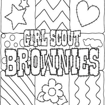 350x350 Girl Scout Brownie Coloring Pages Girl Scout Cookies Coloring