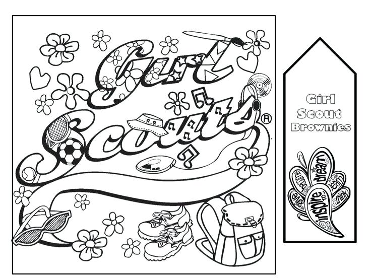 736x552 Girl Scout Coloring Page