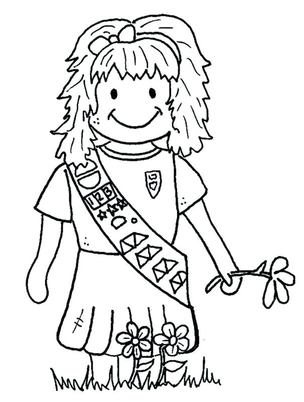 606x800 Girl Scout Brownie Coloring Pages Brownie Girl Scout Coloring