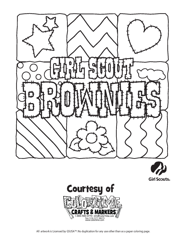 791x1024 Printable Girl Scout Brownie Coloring Pages To Print Free