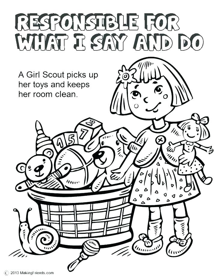 736x925 Girl Scout Law Coloring Pages
