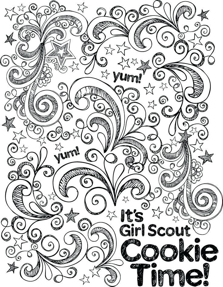 736x946 Girl Scout Cookie Coloring Pages Excellent Printable Girl Scout