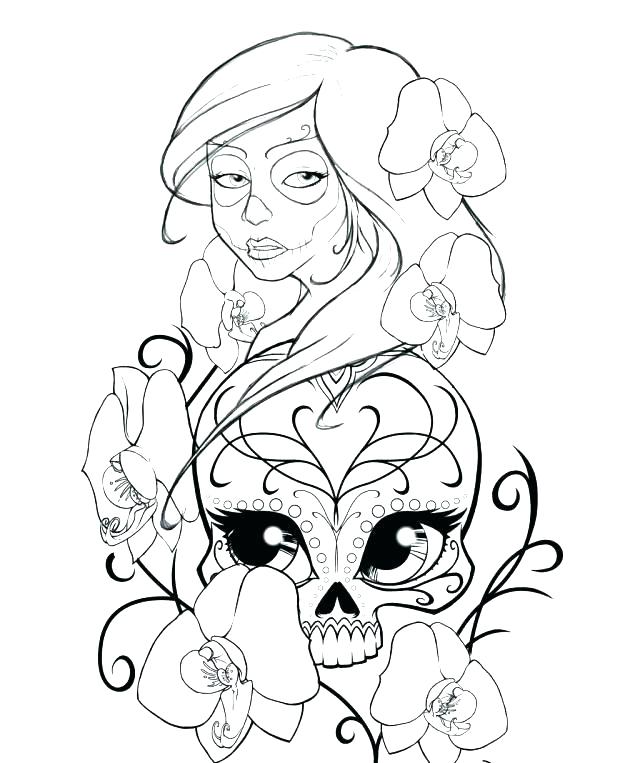 640x763 Girl Skull Coloring Pages Y Y Y Girl Skull Colouring Pages