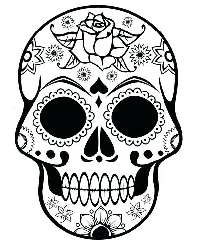 400x500 Printable Sugar Skull Coloring Pages Sugar Skull Coloring Pages