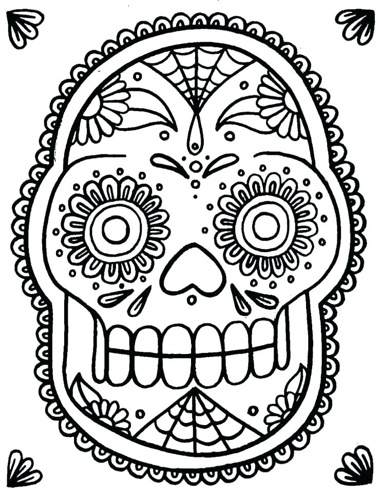 742x960 Sugar Skull Color Pages Skull Coloring Pages For Adults Sugar
