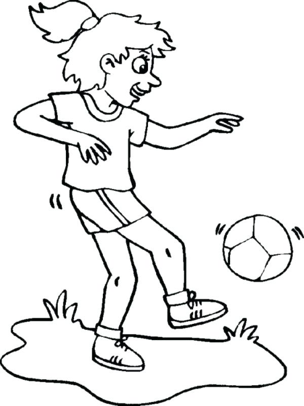 600x801 Soccer Players Coloring Pages Soccer Coloring Pages Girl Soccer