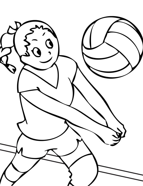 600x776 Girls Volleyball Team Coloring Page Girls Volleyball Team