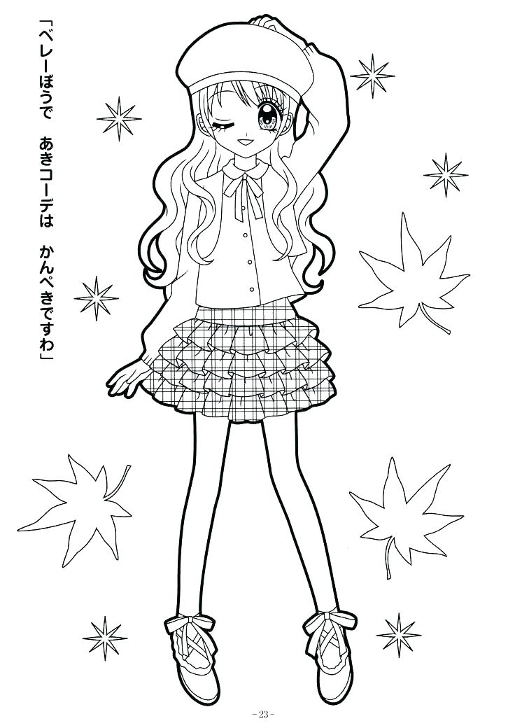 736x1040 Anime Girl Coloring Pages Coloring Anime Cat Girl Coloring Pages