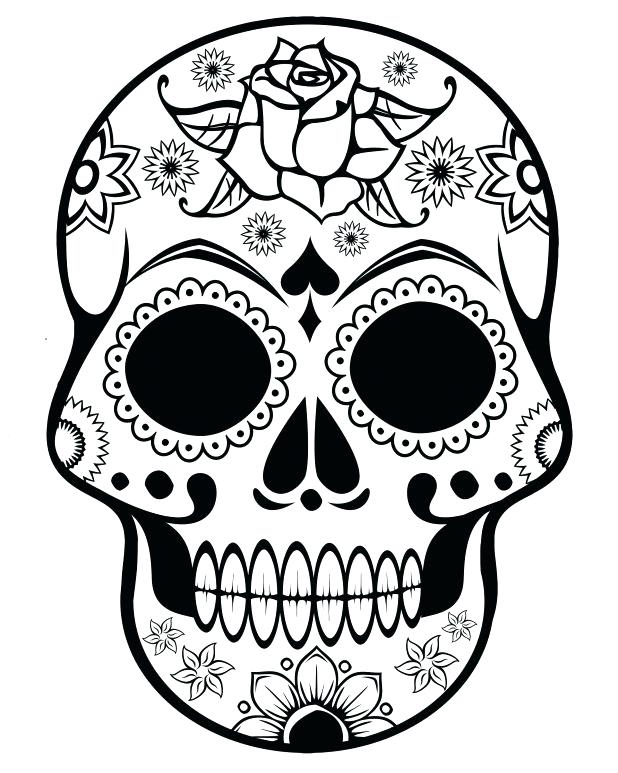 618x773 Sugar Skull Printable Coloring Pages Free Printable Coloring Pages