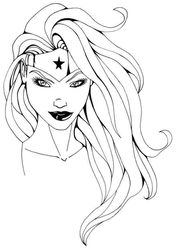 615x872 Coloring Page Wonder Woman