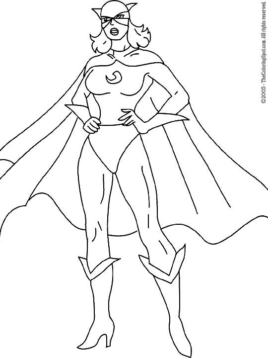 540x720 Superhero Coloring Pages Free For Female