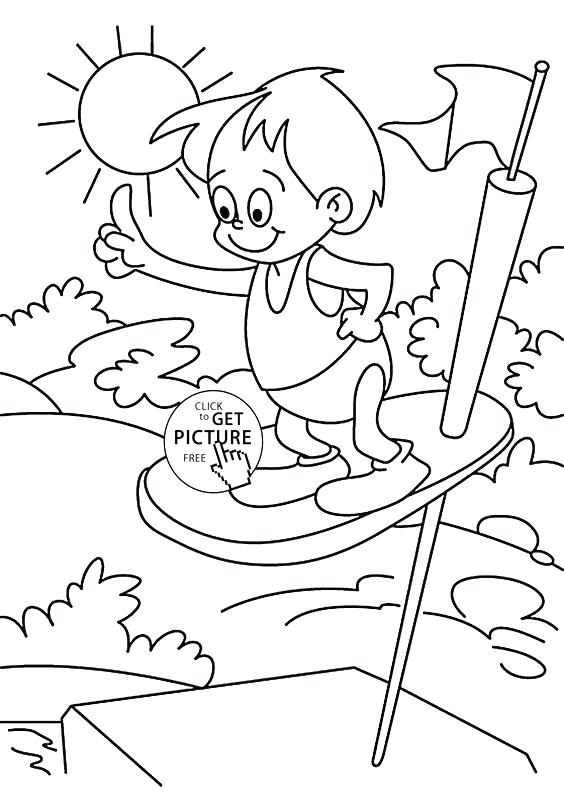 564x792 Swimming Coloring Page Download Large Image Swimming Coloring