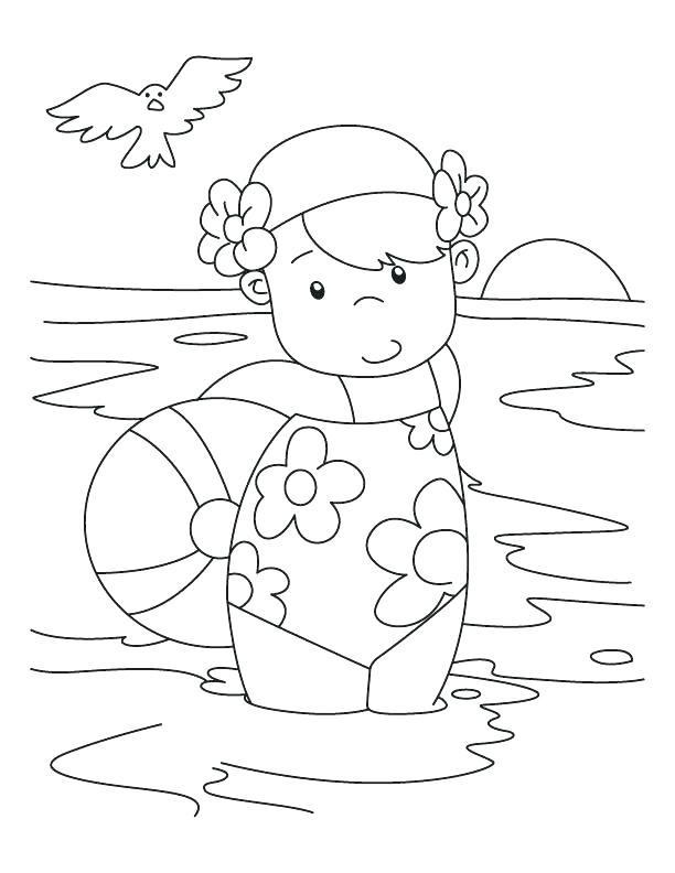 612x792 Swimming Pool Coloring Pages Swimming Coloring Pages Girl