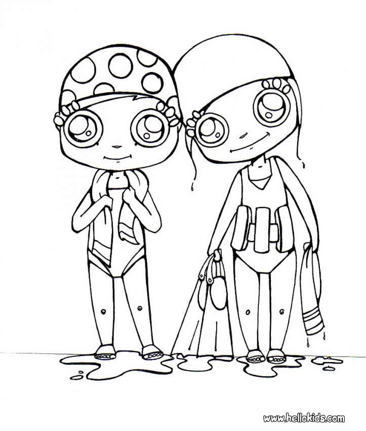 723x850 Swimming Coloring Pages