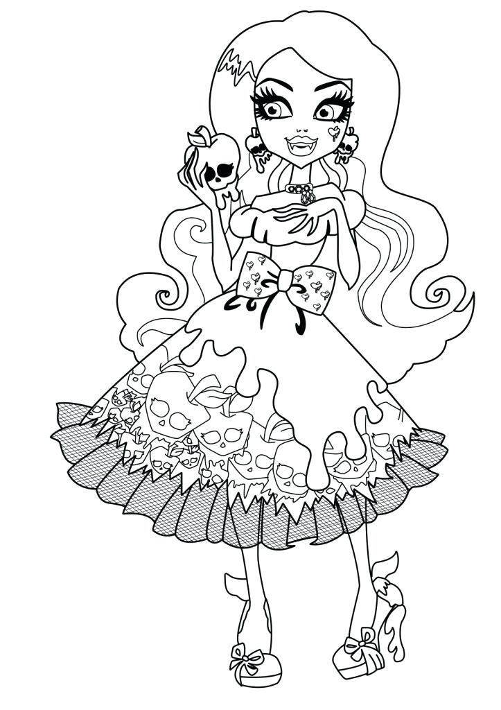 723x1024 Monster High Black And White Coloring Pages Monster High Coloring