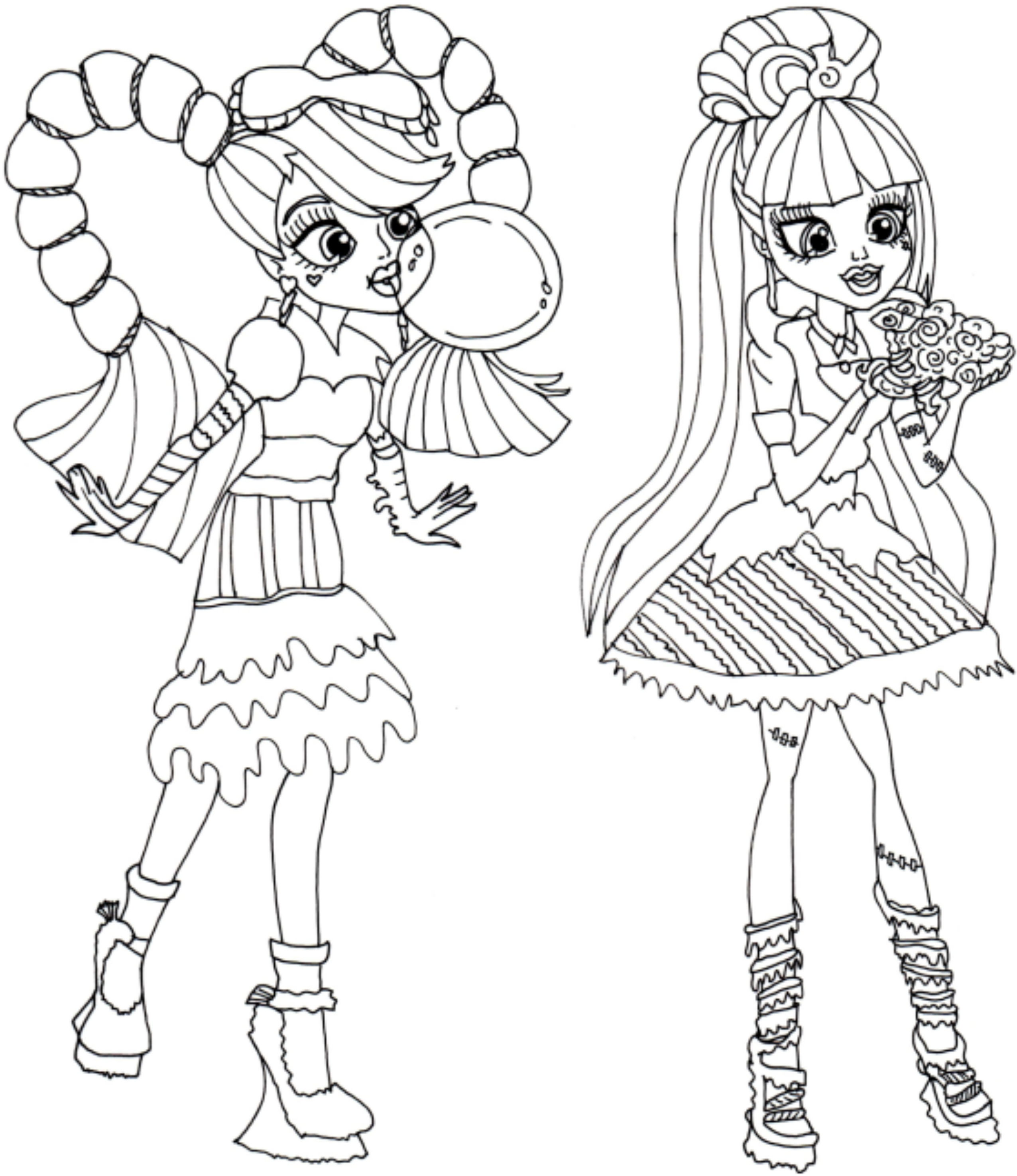 2551x2948 Tested Coloring Pages Of Monster High Characte