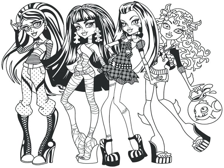 765x574 Coloring Page Monster High Free Coloring Pages For Girls Monster