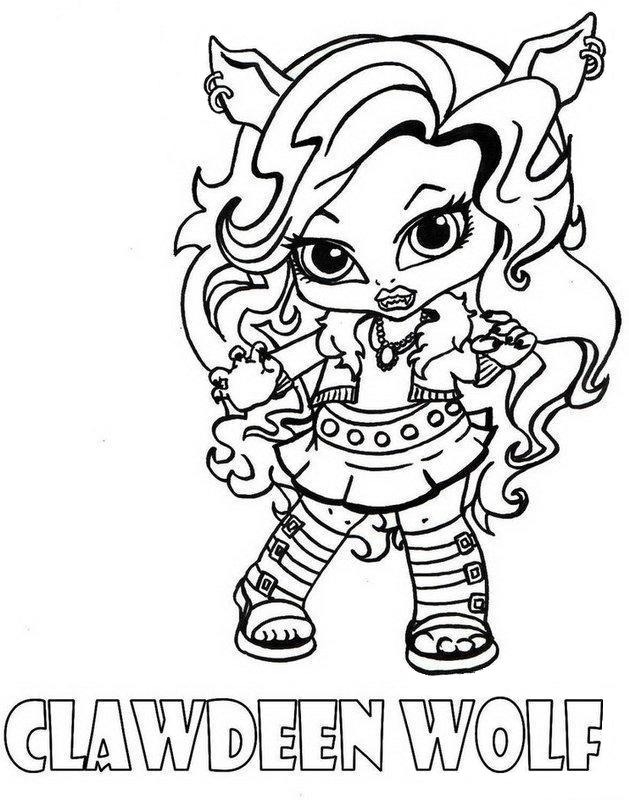 629x800 Coloring Pages For Girls Monster High With Regard