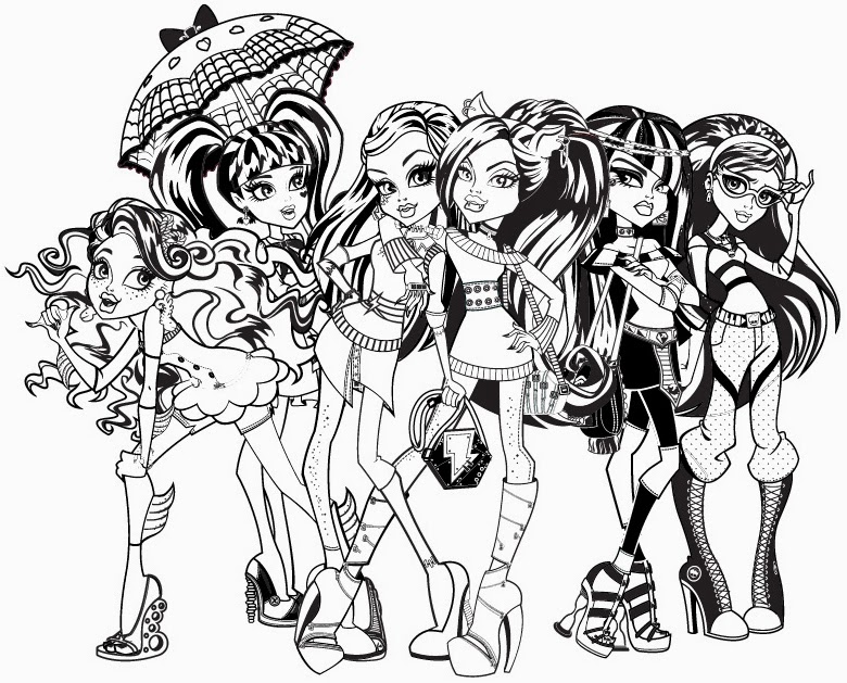 780x629 Coloring Pages For Girls Monster High