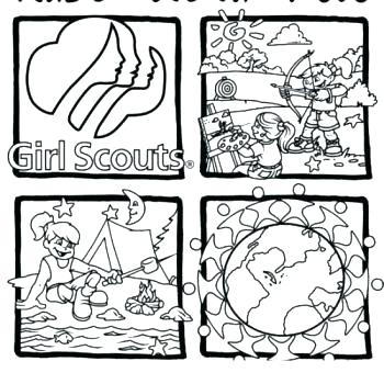350x350 Girl Scout Cookie Coloring Pages Cookies
