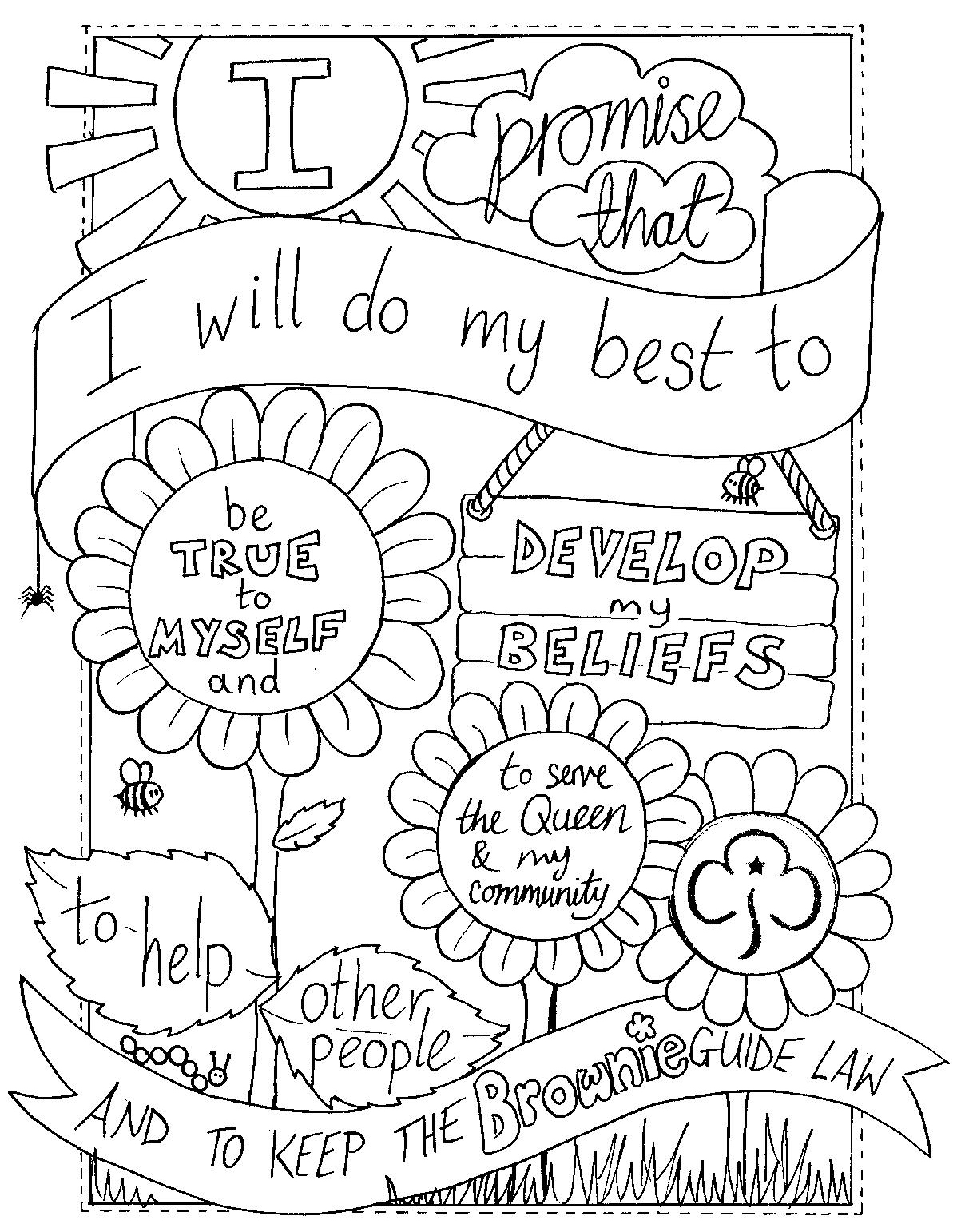 1198x1542 Growth Girl Scout Cookie Coloring Pages With C