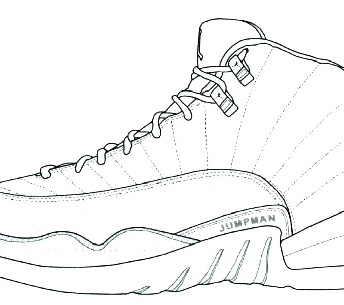 678x600 Jordan Shoes Coloring Pages Online