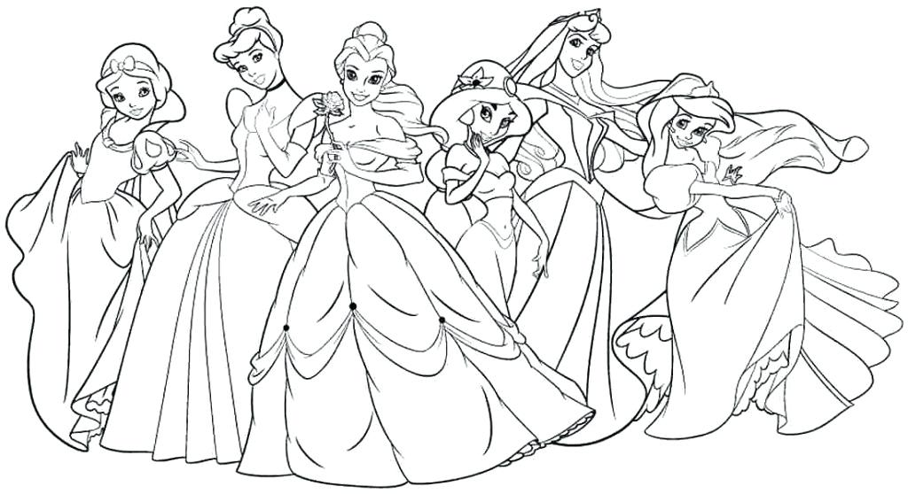 1024x558 Coloring Pages Girl Princess Coloring Pages Free Printable