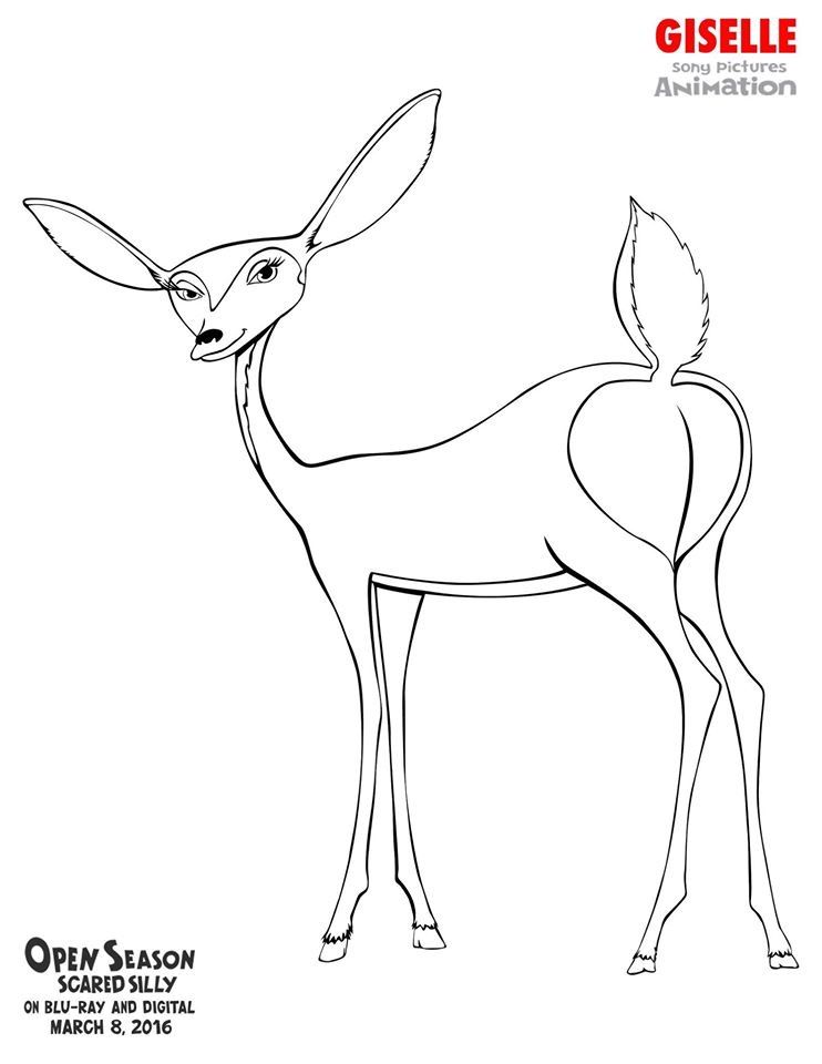 742x960 Open Season Coloring Page
